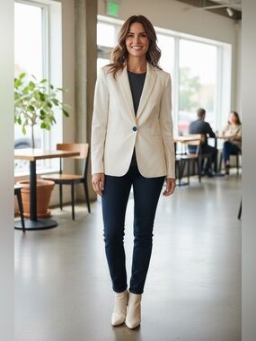 Tahari Cream Women's Suit Jacket